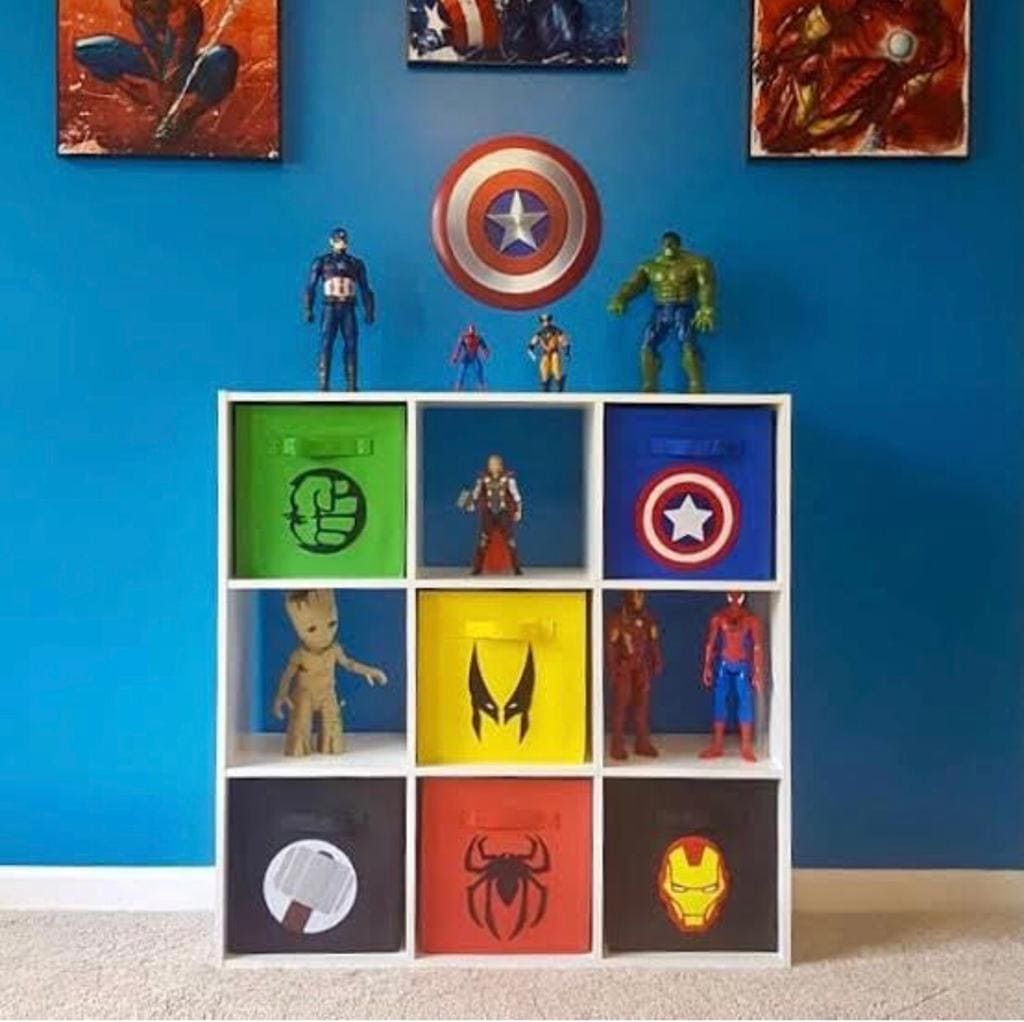 Superhero Cube Storage Box, Large Capacity Clothes Storage Box, Cute Cartoon Toys Storage Baskets, Foldable Cube Storage Organizer Superhero Cube Storage Box, Large Capacity Clothes Storage Box, Cute Cartoon Toys Storage Baskets, Foldable Cube Storage Organizer